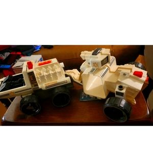 Vtg 1983 Fisher Price Adventure People Alpha Star Space Rover & Trailer Lunar